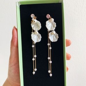 Detachable Drop Pearl earring for bride / wedding